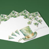 Happy St Patrick's Day met Klaver Leprechaun Pet Feestdagenkaart