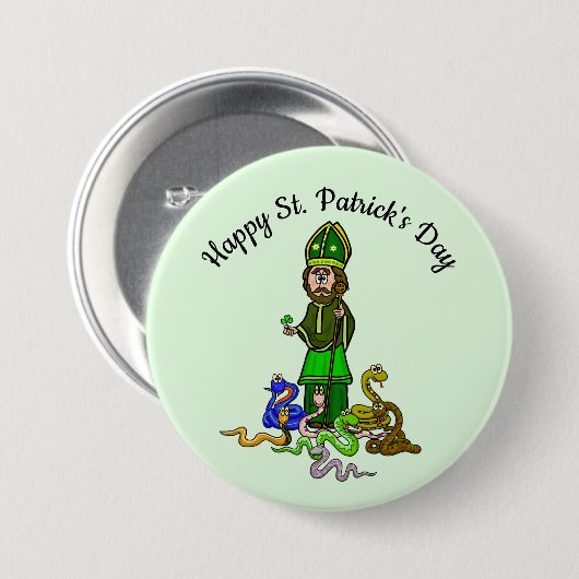 Happy St. Patrick's Day met Sakes Button (Voorkant /achterkant)