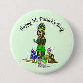 Happy St. Patrick's Day met Sakes Button (Voorkant)