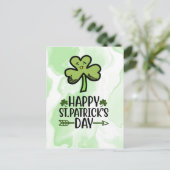 Happy St.Patrick's Day met shamrock Card Briefkaart (Staand voorkant)