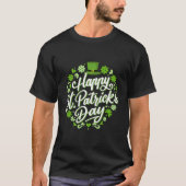 Happy St Patricks Day met Shamrocks voor het Ierse T-shirt (Voorkant)