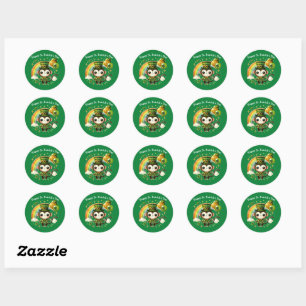 Happy St. Patrick's Day Monkey Ronde Sticker