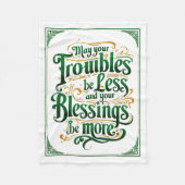 Happy St. Patrick's Day Motivational Quote Apparel Fleece Deken (Voorkant)