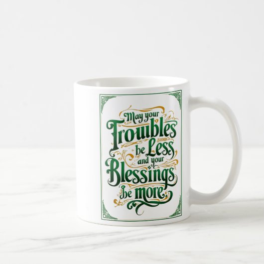 Happy St. Patrick's Day Motivational Quote Apparel Koffiemok (Rechts)