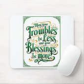 Happy St. Patrick's Day Motivational Quote Apparel Muismat (Met muis)