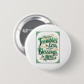 Happy St. Patrick's Day Motivational Quote Apparel Ronde Button 5,7 Cm (Voorkant /achterkant)