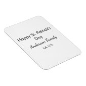 Happy st. Patrick's day name family place simple g Magneet (Rechterzijde)
