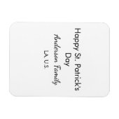 Happy st. Patrick's day name family place simple g Magneet (Horizontaal)