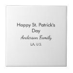 Happy st. Patrick's day name family place simple g Tegeltje<br><div class="desc">design</div>