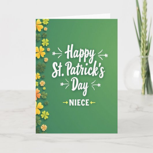 Happy St Patricks Day Niece Card Kaart (Voorkant)