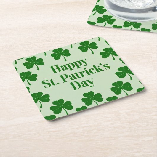 Happy St. Patrick's Day Onderzetter Set (Schuin)