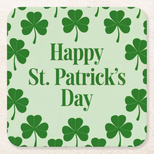 Happy St. Patrick's Day Onderzetter Set (Voorkant)