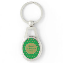 Happy St. Patrick's Day Oval Sleutelhanger (Groen)