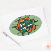 Happy St. Patrick's Day Ovale Sticker (Envelop)