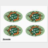 Happy St. Patrick's Day Ovale Sticker (Vel)