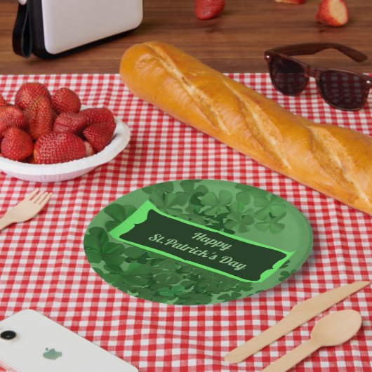 Happy St.Patrick's Day Paper-Bord Papieren Bordje (Picknick)