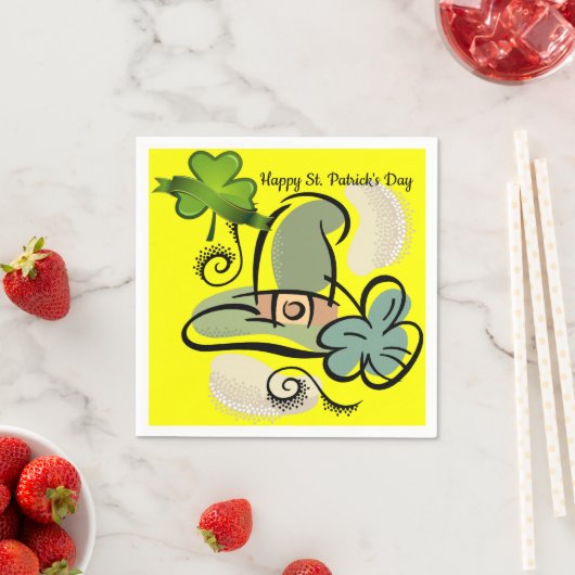 Happy St. Patrick's Day Paper Napkins Servet (Insitu)
