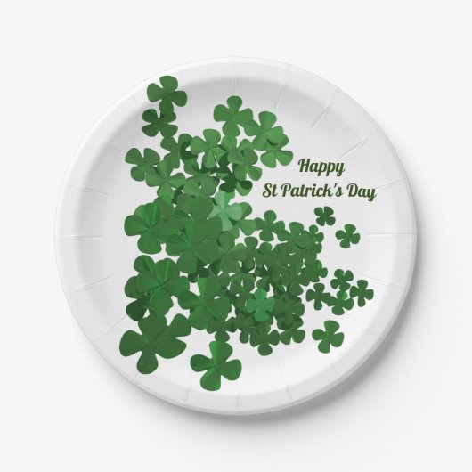 Happy St Patrick's Day Papieren Bordje (Voorkant)