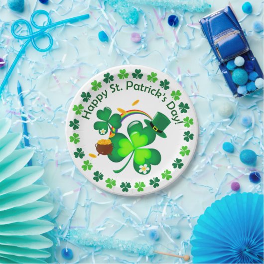 Happy St. Patrick's Day Papieren Bordje (Feest)