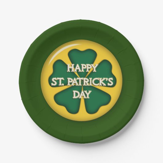 Happy St. Patrick's Day Papieren Bordje (Voorkant)