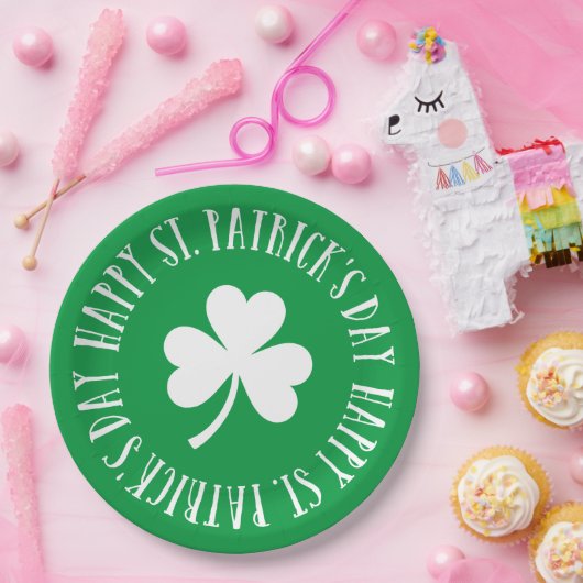 Happy St. Patrick's Day Papieren Bordje (Feest)