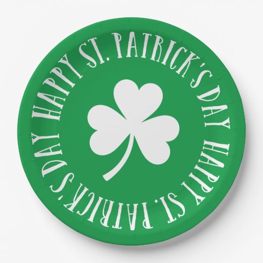 Happy St. Patrick's Day Papieren Bordje (Voorkant)