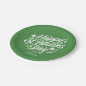 Happy St Patricks Day Party Custom Irish Shamrocks Papieren Bordje (Gekanteld)