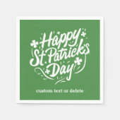 Happy St Patricks Day Party Custom Irish Shamrocks Servet (Voorkant)