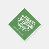 Happy St Patricks Day Party Custom Irish Shamrocks Servet (Hoek)