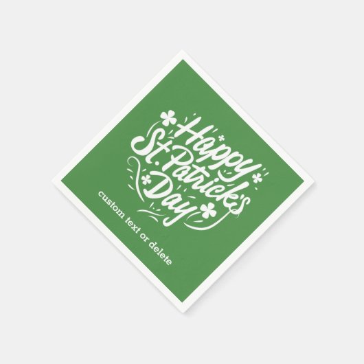 Happy St Patricks Day Party Custom Irish Shamrocks Servet (Hoek)