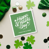Happy St Patricks Day Party Custom Irish Shamrocks Servet