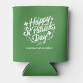 Happy St Patricks Day Party Shamrocks Custom Beer Blikjeskoeler (Voorkant)
