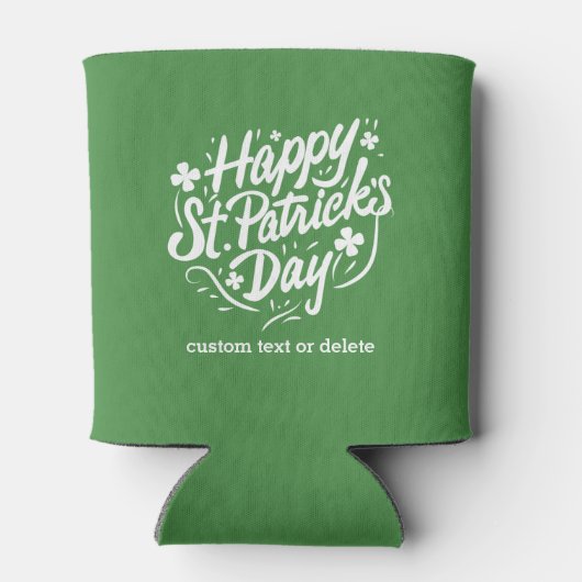 Happy St Patricks Day Party Shamrocks Custom Beer Blikjeskoeler (Achterkant)