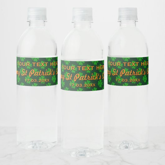 Happy St Patrick's Day party Water Bottle Labels Waterfles Etiket (Flessen)
