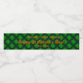 Happy St Patrick's Day party Water Bottle Labels Waterfles Etiket (Enkel label)