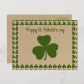 Happy St. Patrick's day - Patron Saint of Ireland Briefkaart (Voorkant / Achterkant)