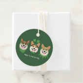 Happy St Patricks Day Pembroke Welsh Corgi Dogs Bedankjes Labels (In situ)