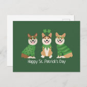 Happy St Patricks Day Pembroke Welsh Corgi Dogs Briefkaart (Voorkant / Achterkant)