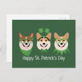 Happy St Patricks Day Pembroke Welsh Corgi Dogs Briefkaart (Voorkant / Achterkant)