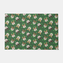 Happy St Patricks Day Pembroke Welsh Corgi Dogs Deurmat