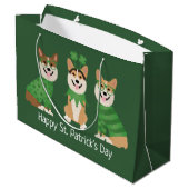 Happy St Patricks Day Pembroke Welsh Corgi Dogs Groot Cadeauzakje (Achterkant Gekanteld)
