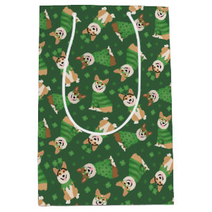 Happy St Patricks Day Pembroke Welsh Corgi Dogs Medium Cadeauzakje