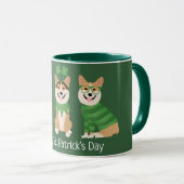 Happy St Patricks Day Pembroke Welsh Corgi Dogs Mok (Voorkant rechts)