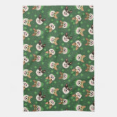 Happy St Patricks Day Pembroke Welsh Corgi Dogs Theedoek (Verticaal)