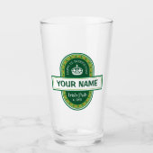 Happy St. Patrick's Day Personalized Beer Glass Glas (Voorkant)