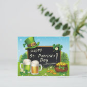 Happy St. Patrick's Day pet briefkaart (Staand voorkant)