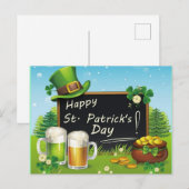 Happy St. Patrick's Day pet briefkaart (Voorkant / Achterkant)