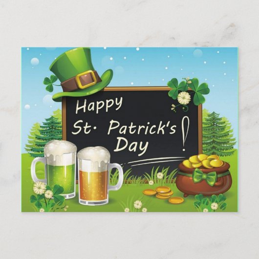 Happy St. Patrick's Day pet briefkaart (Voorkant)