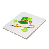 Happy St. Patrick's Day Pet & Cane Collage Tegeltje (Zijkant)