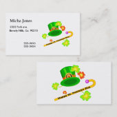 Happy St. Patrick's Day Pet & Cane Collage Visitekaartje (Voorkant / Achterkant)